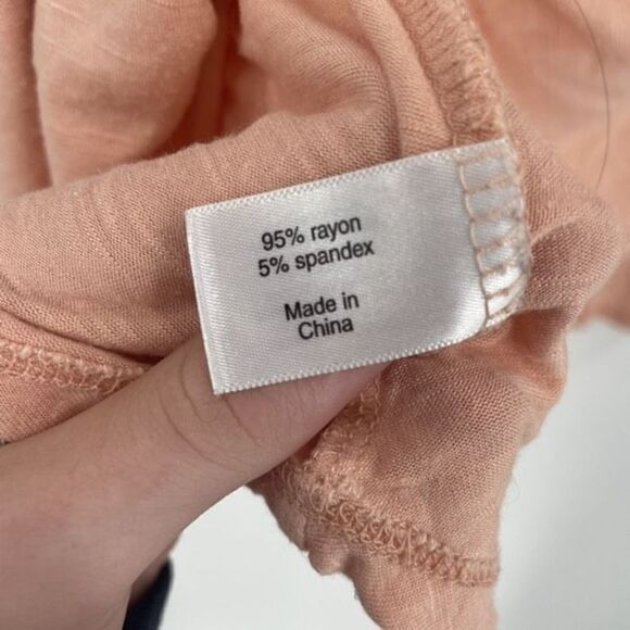 Lane Bryant‎ Women's Ruched Sleeve Stretch Crew Neck Top Peach Size 18/20 - Picture 6 of 9